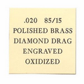 Polished 85/15 Brass Engraving Sheet Stock (12"x24"x0.02")